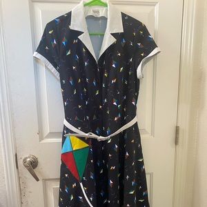 Unique Vintage Alexis Dress Kite Pattern M
